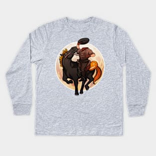 Yeehaw Horseman Kids Long Sleeve T-Shirt
